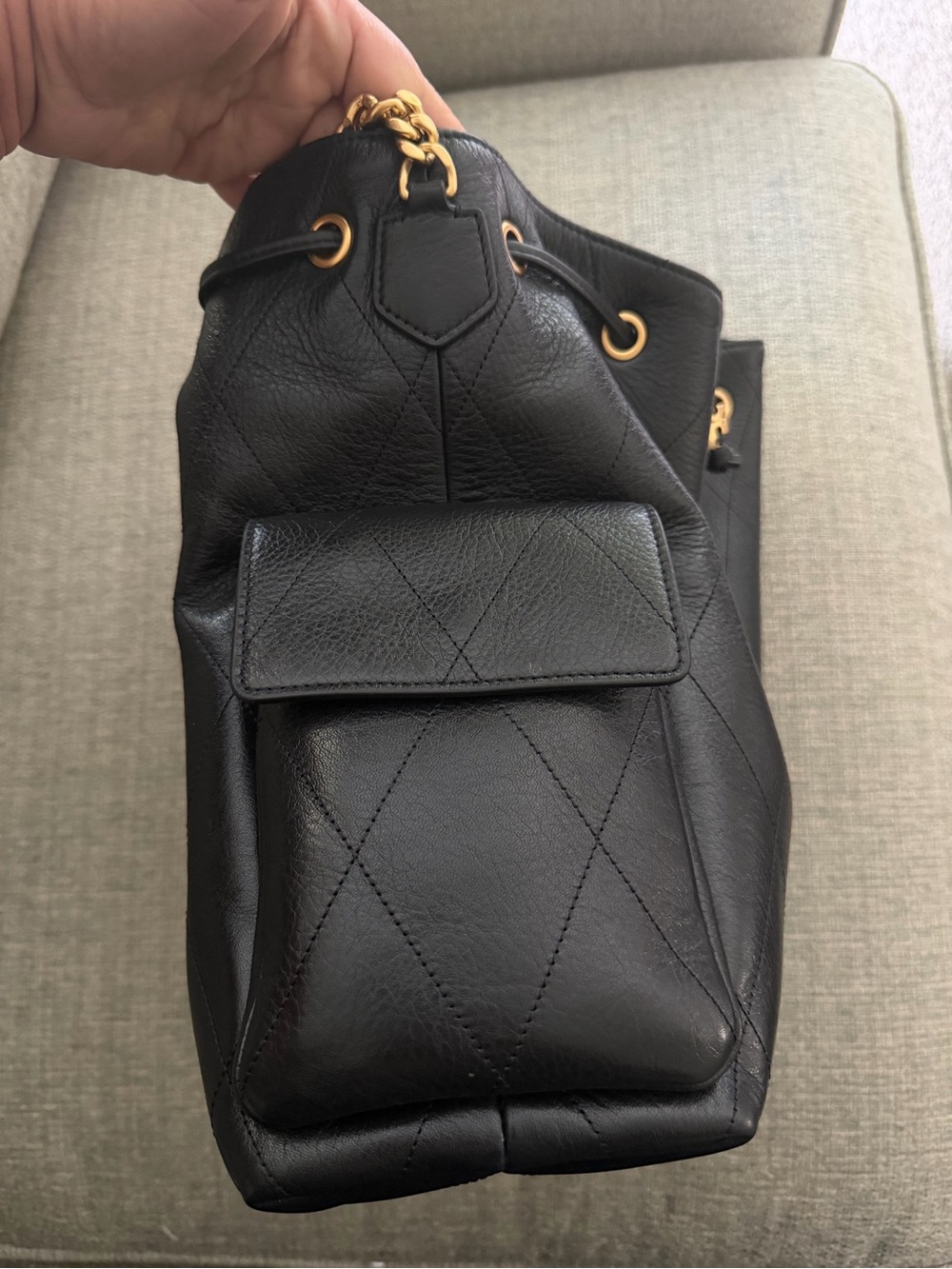 Tory Burch Large Charlie Drawstring Bag - Picture 3 of 8